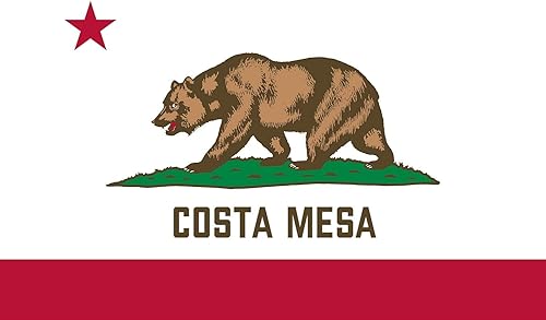Costa Mesa California Flag Sticker Decal Mega Deal  7 Stickers  Waterproof  UV Fade Resistant