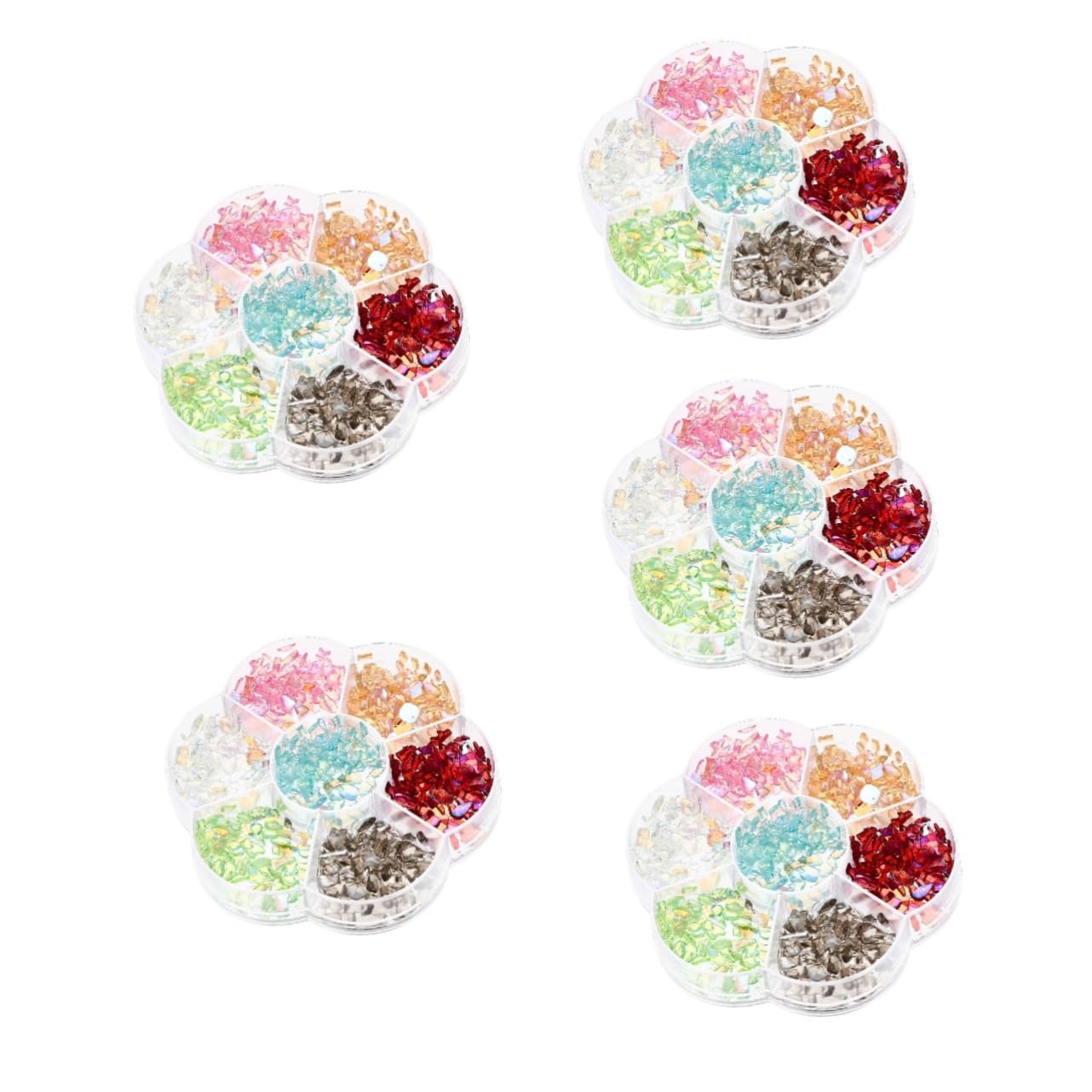 Healeved Diy Nagelstein Harz Glitzernde Nagel-dekorationen Buntem Blütenkasten Vielseitige Nail Art Charms Für Maniküre Und Kreative Diy-projekte