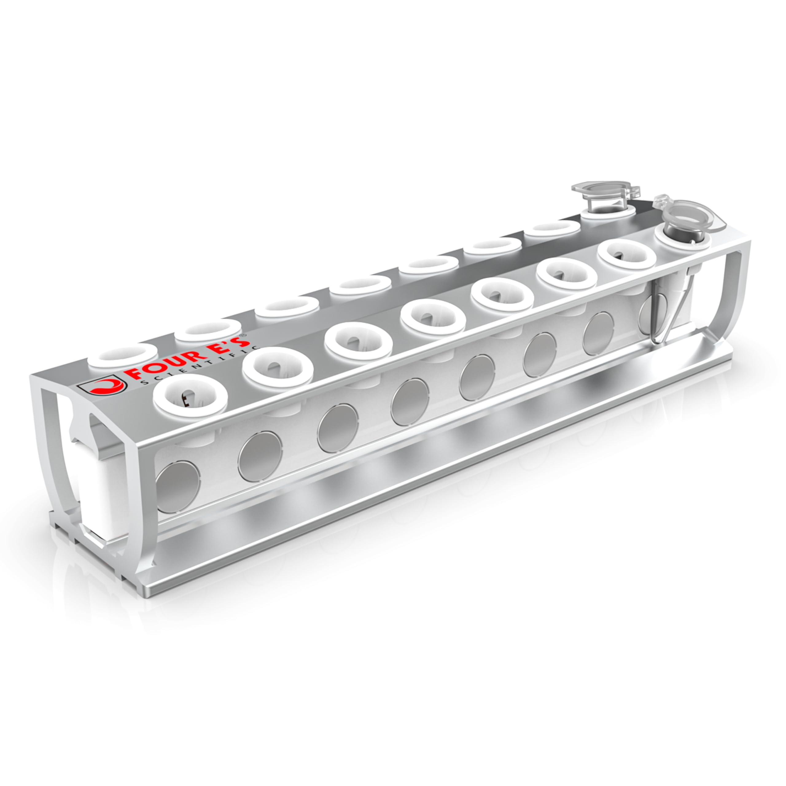 4E's USA Magnetic Bead Rack Separator with Removable Magnet - Aluminum Magnetic Separator for Purification of DNA, RNA Holds 16 (1.5 mL) Eppendorf