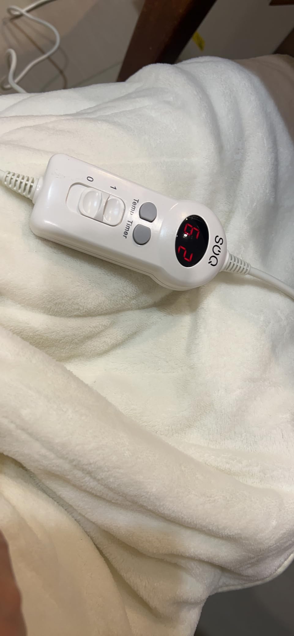 SOQ Electric Heated Throw Rug Snuggle Blanket 9 Smart Heat Settings