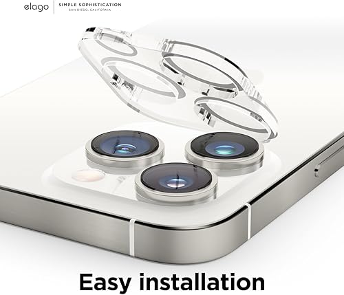 Miniatura 7 de elago 2 piezas de vidrio templado + protector de lente de cámara compatible con iPhone 15 Pro y iPhone 15 Pro Max, dureza de superficie 9H,