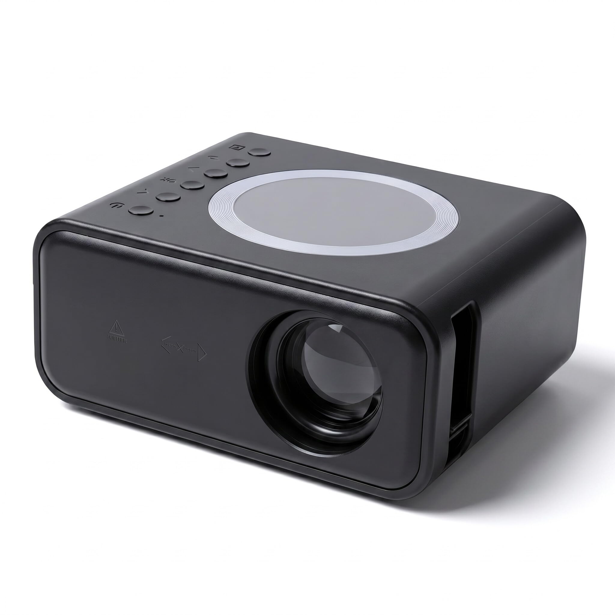 Sxhlseller Mini Proyector, 1080P WiFi 6 Bluetooth 5.0 Proyector de Cine en Casa con 15000 Flujo Luminoso 0.9:1 de Tiro Corto para Juegos de Películas en Interiores y Exteriores (Enchufe de la UE)