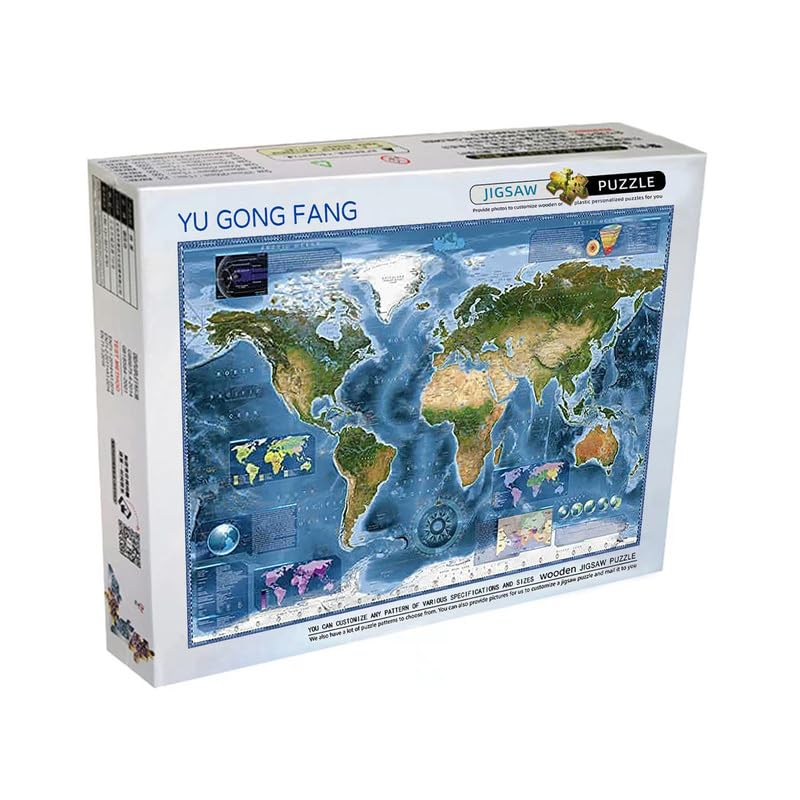 Mappa Del Mondo - Puzzle Per Adulti 1500 Pezzi Decorazione Per La Casa Festa Di Compleanno Regalo Giocattolo Per Uomini, Donne E Anziani