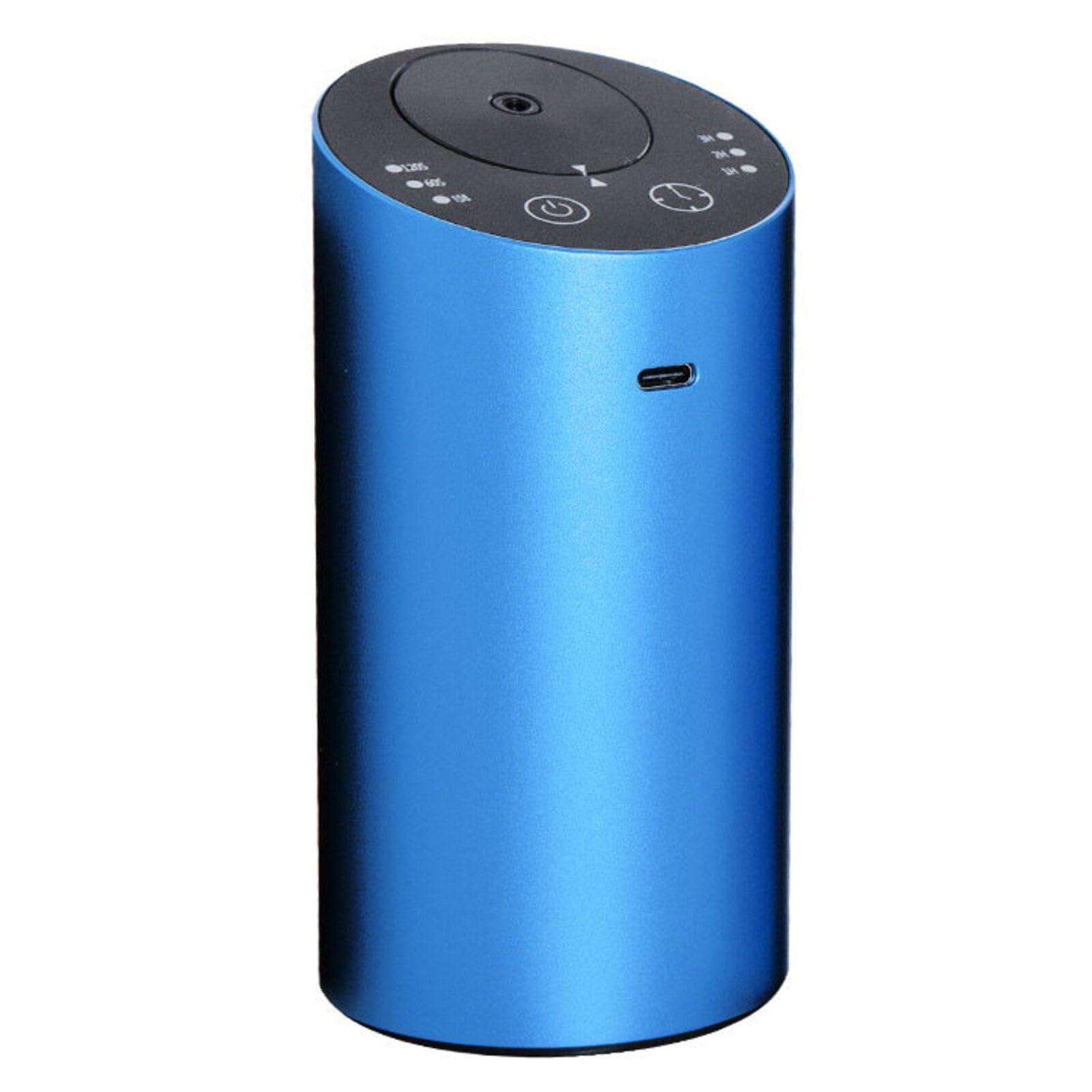 hKjPlvf Essential Oil Diffuser Portable Nebulizer Aluminum Alloy 2000mAh Rechargeable Waterless Aromatherapy Machine Car Home Office Bedroom Yoga 7 Colors Gift Blue