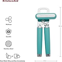 Vista 3 de KitchenAid Classic - Abrelatas con varias funciones y sacacorchos de fácil uso, rueda de corte de acero inoxidable ultra afilada, mangos ergonómicos