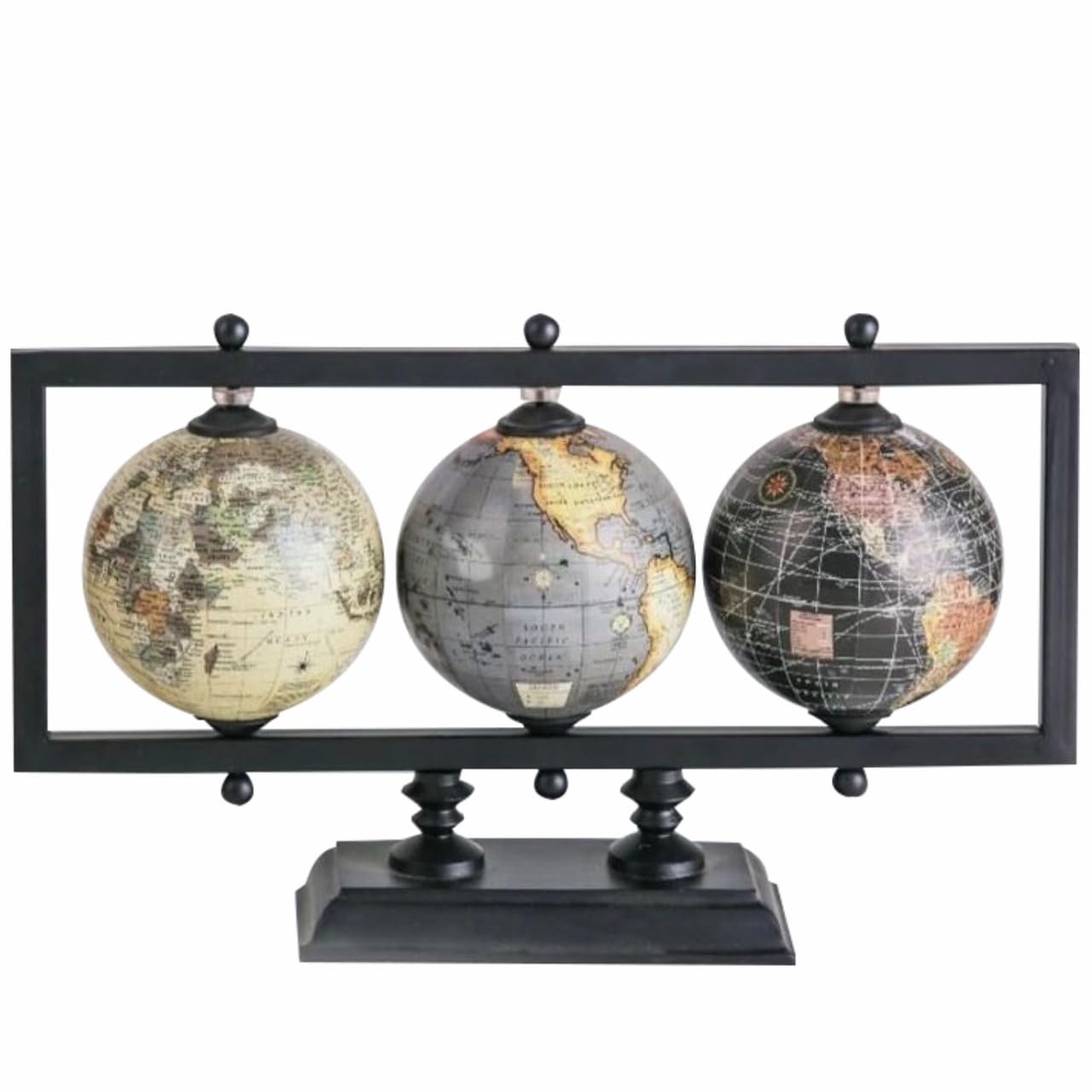 GLOBE DADDY Decorative Item for Homes 1 Set of 3 Antique 4 Inch Globe Ball on Metal Stand, World Map Updated Ideal for Office Desk, Study Table, Gift and Show piece (B0CZT5TBR7) Amazon Price History, Amazon Price Tracker