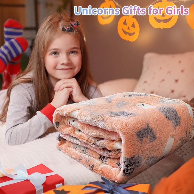 Cute Halloween Blankets for Kids, for Kids/Teens/Women/Men, Halloween Blankets and Throws for Adults, Spooky Blanket for Boy/Girls/Toddler, Fall Throw Blanket for Couch 40"x 50"