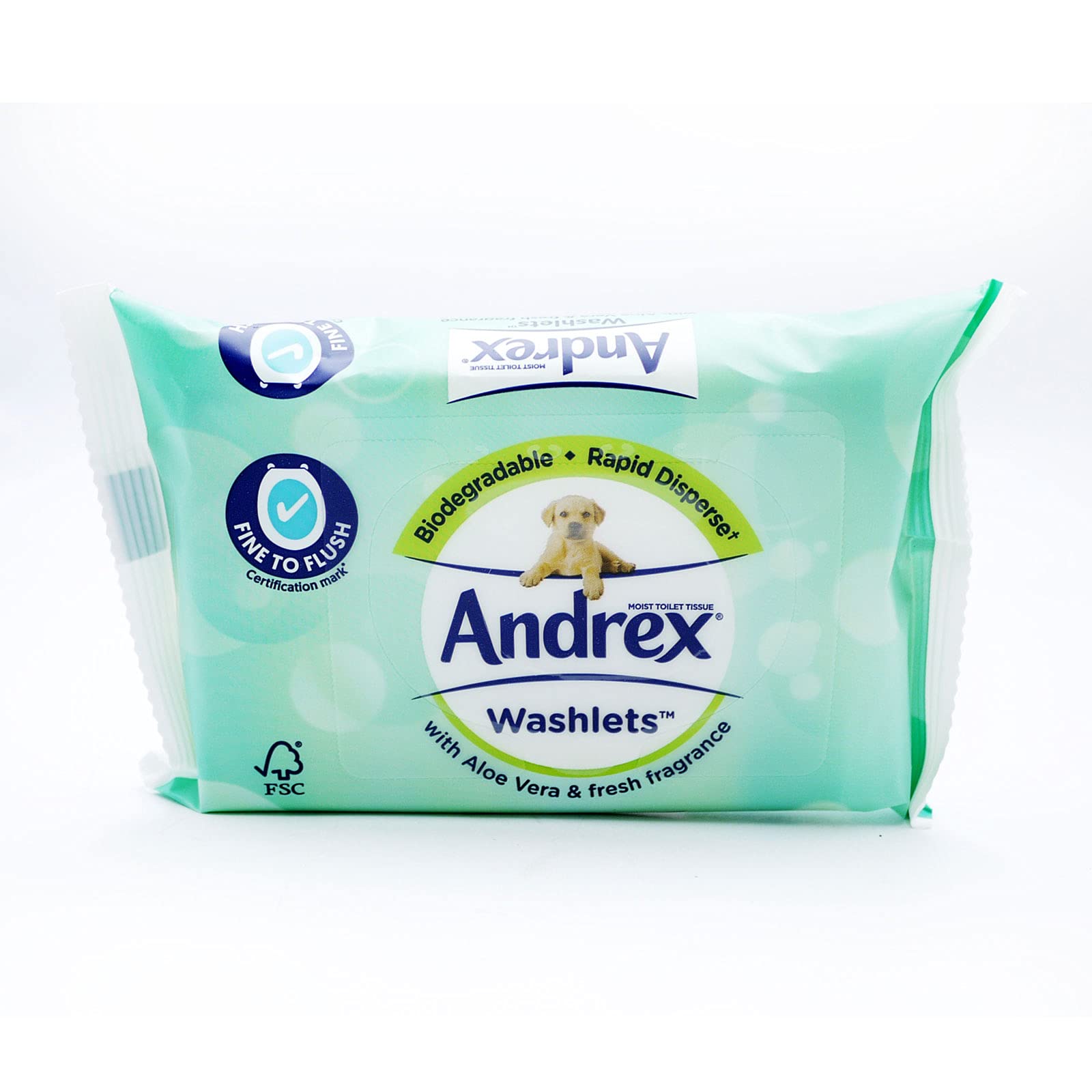 Andrex Aloe Vera Washlets Single Pack (36 Sheets)