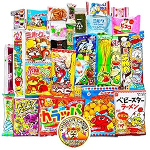 Japanese snacks assortment 30pcs , full of dagashi. “SHOGUN”