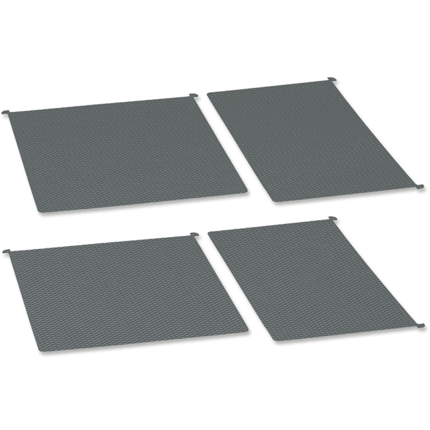 PEKA 300.0920.18 Antirutschmatten Set Schubladenmatten für Küchenhochschrank Magic-Corner Standard KB, Silikon walnussgrau, grau, TB 500mm