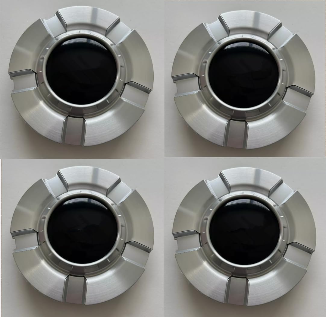 4pcs Wheel Center Caps for 2007-13 Chevy Silverado 1500 Avalanche 2007-14 Tahoe Suburban Center Cover Replacement for Rim #9596343 9597991 5291 (Silver)