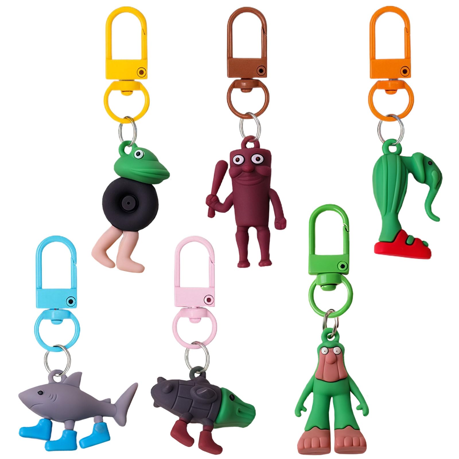 SSKHE 9PCS Italian Brainrot Meme Figures, Tralalero Tralala Tung Tung Tung Sahur Fidget Toys Anime Figure Keyring Set