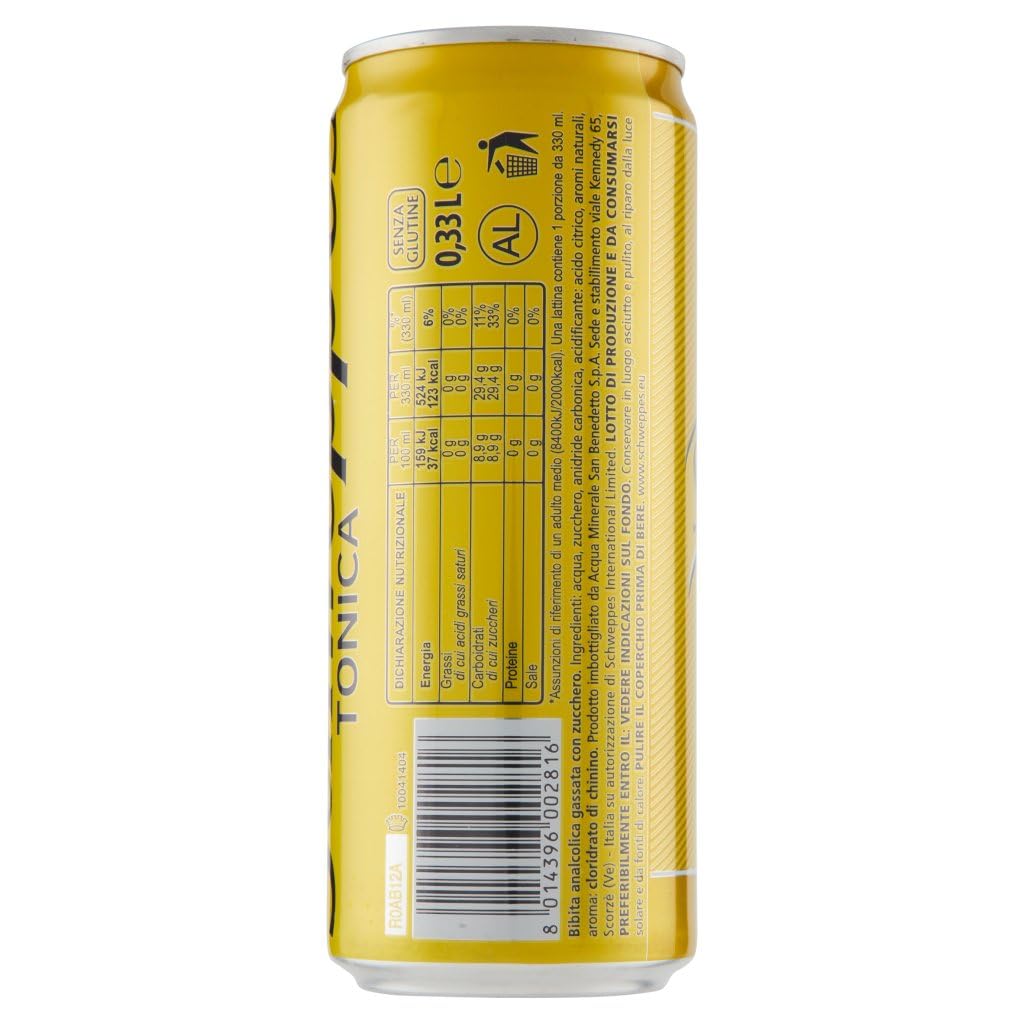 48x Schweppes tonica getönten Tonic Wasser Italian Dose 33cl erfrischend soft drink