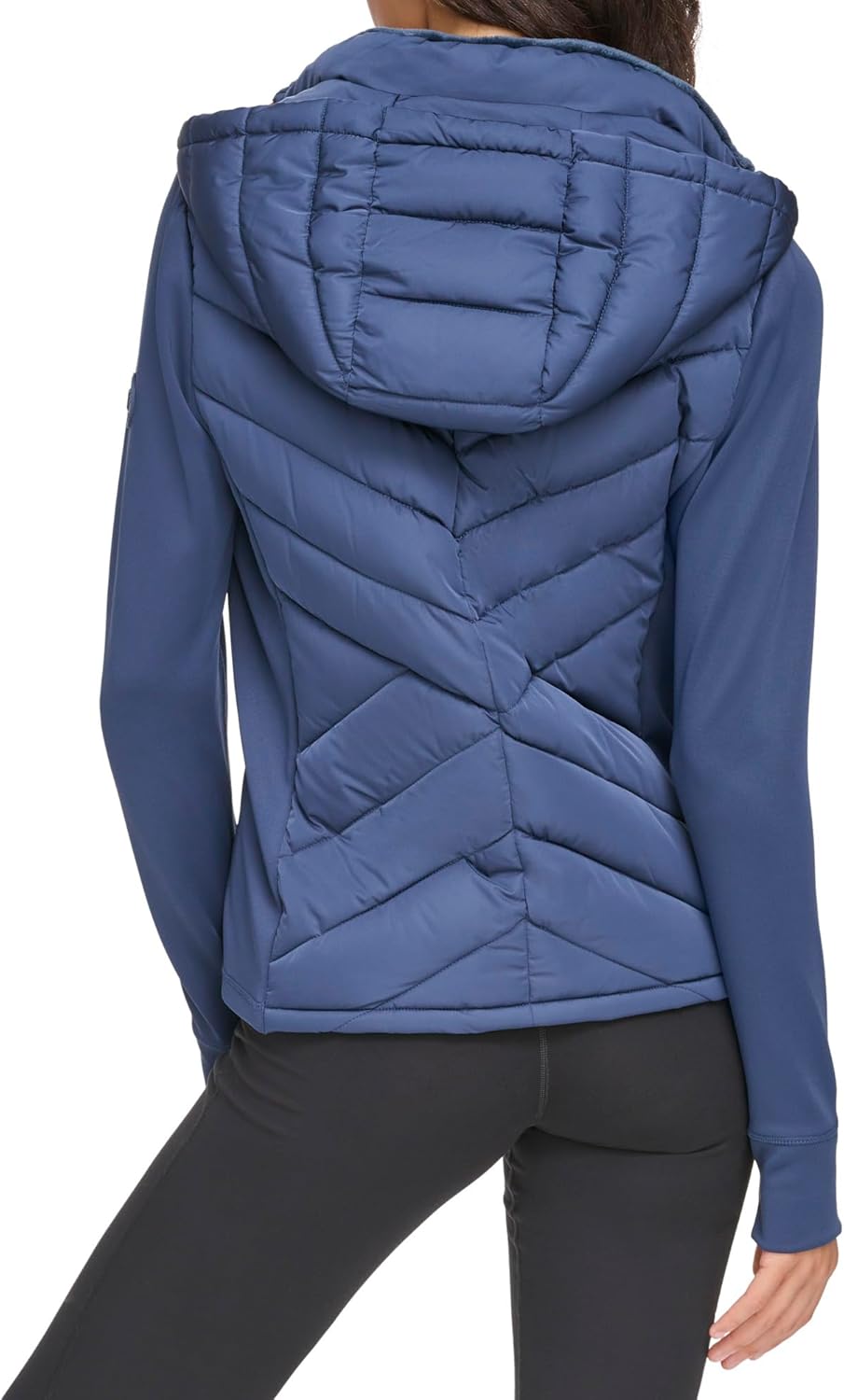Tommy Hilfiger Women's Hybrid Hooded Puffer Jacket with Thumbholes - Image 4