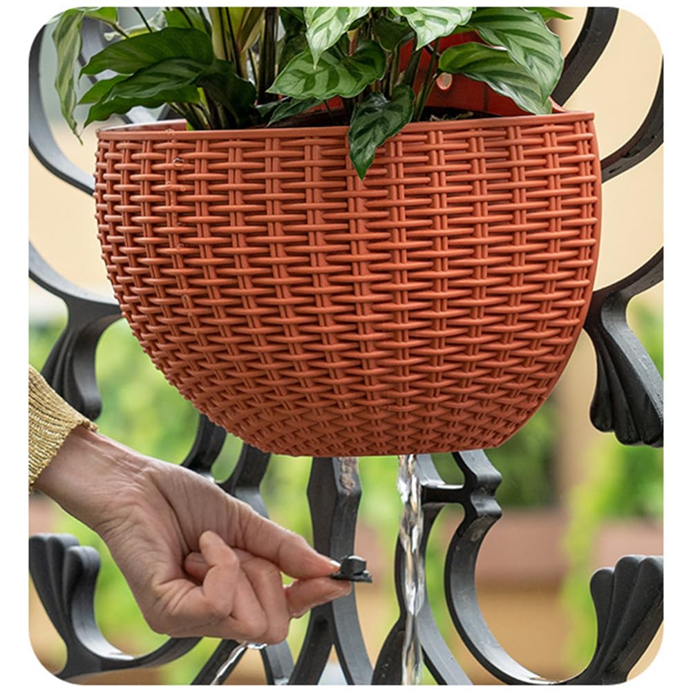 2 Pots De Fleurs Suspendus Mimzemamz - 15cm Diamètre - Bleu - Intérieur/Extérieur