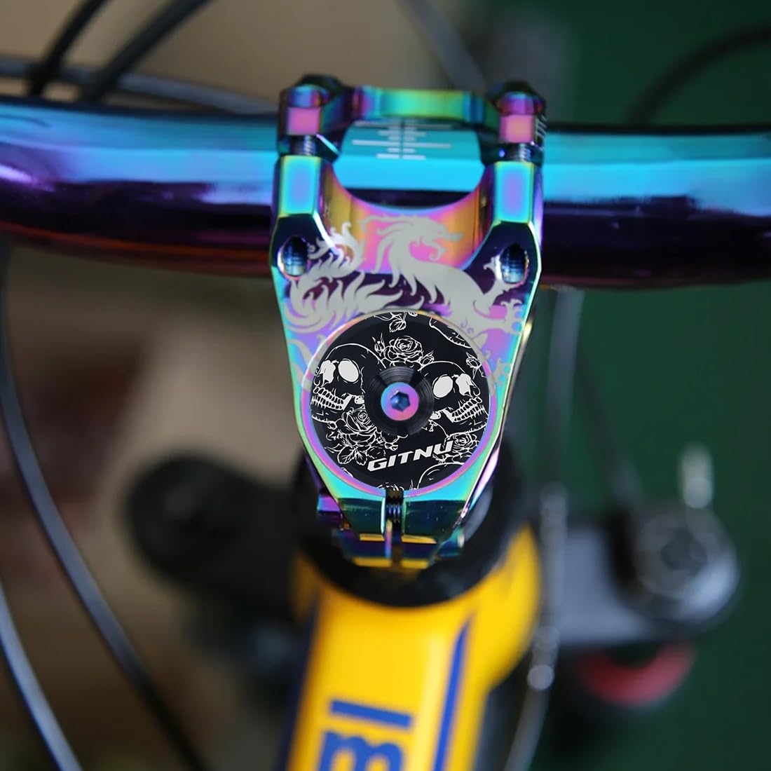 (1 pz Copricuffia per Bicicletta, Copertura Anteriore Impermeabile per Bicicletta, Copertura Superiore per Mountain Bike in Alluminio, Accessori per Mountain Bike e Bici da Strada