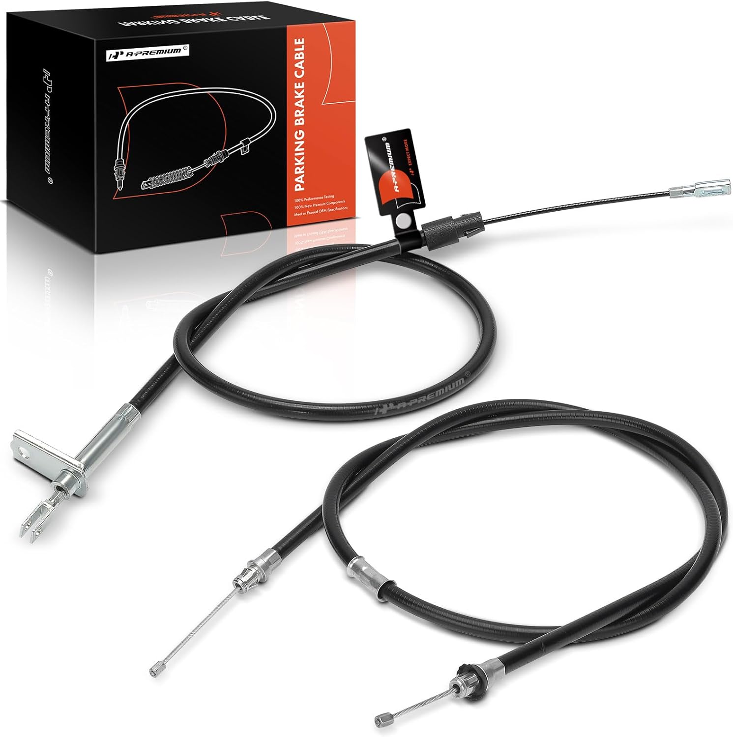 A-Premium Rear Driver & Passenger Side Parking Brake Cable Assembly Compatible with Mercedes-Benz Models: E320 1996-2003, E420 1997, E430 1998-2002, E55 AMG 1999-2002, 2-PC Set