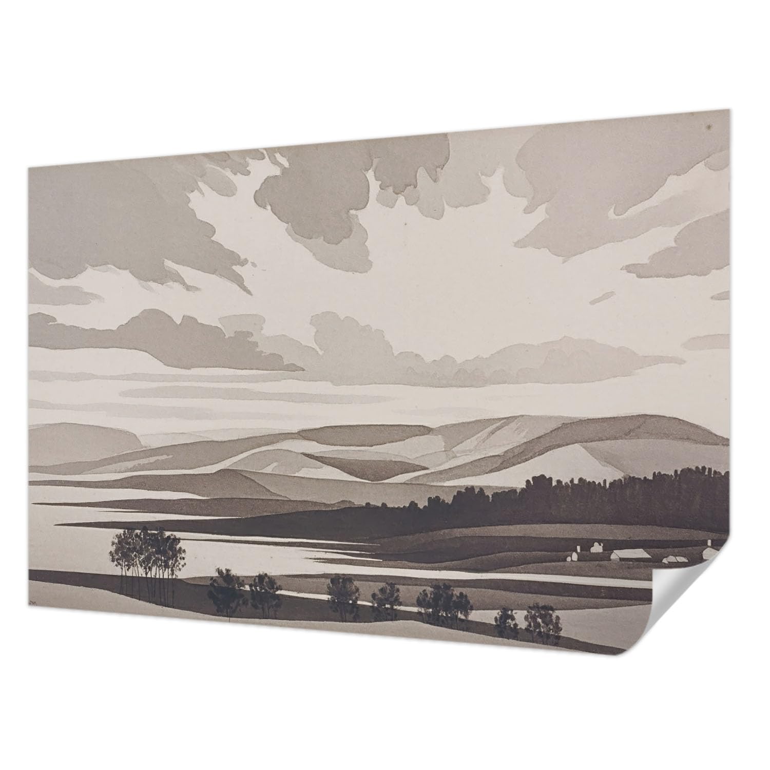 Papier peint autocollant résistant aux taches Tulup paysage moderne