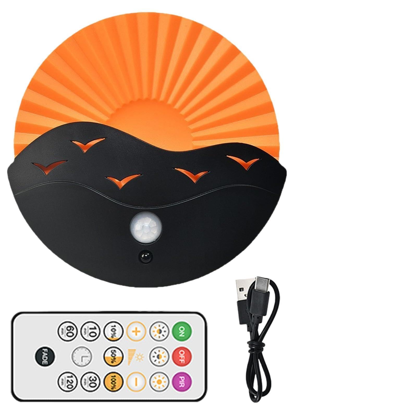 Buxuaaaa Sunrises Effect Atmospheres Light Night Lamp with Motion Sensors Rechargeable Spotlights for Lighting Enduring Rechargeable Sunrises Effect Atmospheres Light
