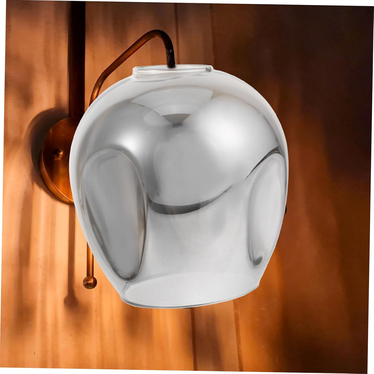 Veemoon Unique Glass Lamp Shade Replacement for Pendant Lighting Sturdy Concave Design Elegant Indoor Ceiling Light Cover for Living Decoration Easy Installation
