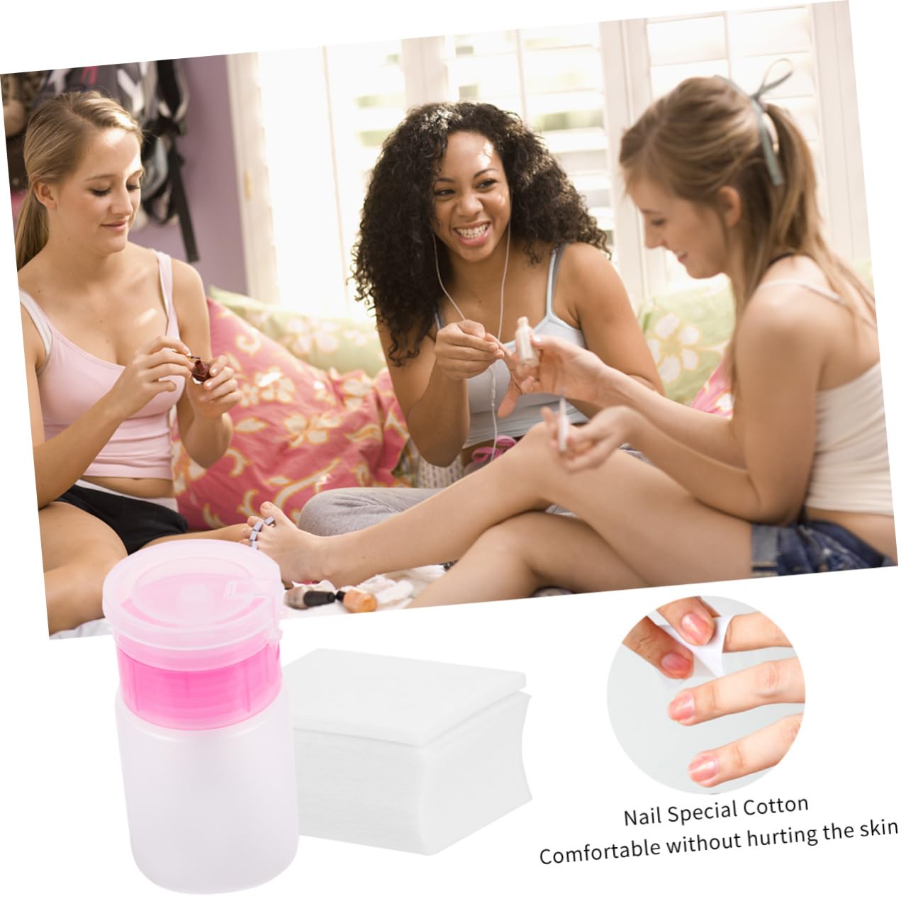 IWOWHERO Nail Polish Remover Set 500pcs Nail Wipes Gel Nail Polish Remover Pads Nail Polish Removal Tool Lightweight Convenient