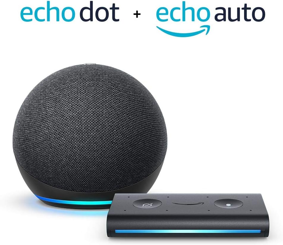 All-new Echo Dot (4th Gen) + Echo Auto | Charcoal