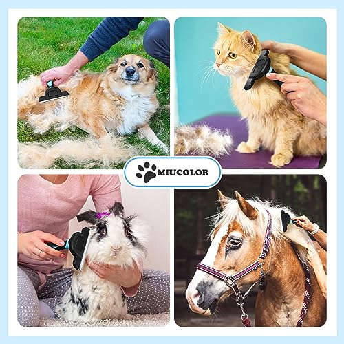 MIU COLOR Long Hair Pet Grooming Brush, Deshedding Tool for Medium and Large Dogs & Cats, Effectively Reduces Shedding by up to 95% for Pet Hair, Blue - Thumbnail 7