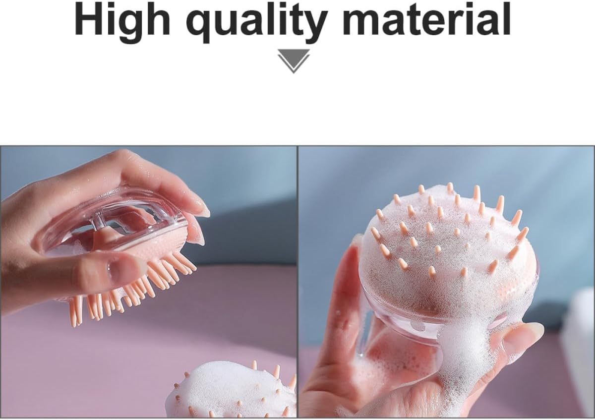 NOLITOY 4pcs Scalp Massager Brush for Shampoo Wet Dry Use Handheld Hair Washing Brush with Soft Bristles Scalp Cleaning and Massage Tool for Relaxation and Hair Care Random Random Color