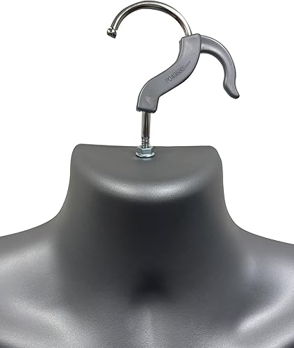 Miniatura 10 de DisplayTown Maniquí masculino con espalda hueca y cuerpo apilable con ganchos para colgar para exhibición de camisetas, encimera, ferias de