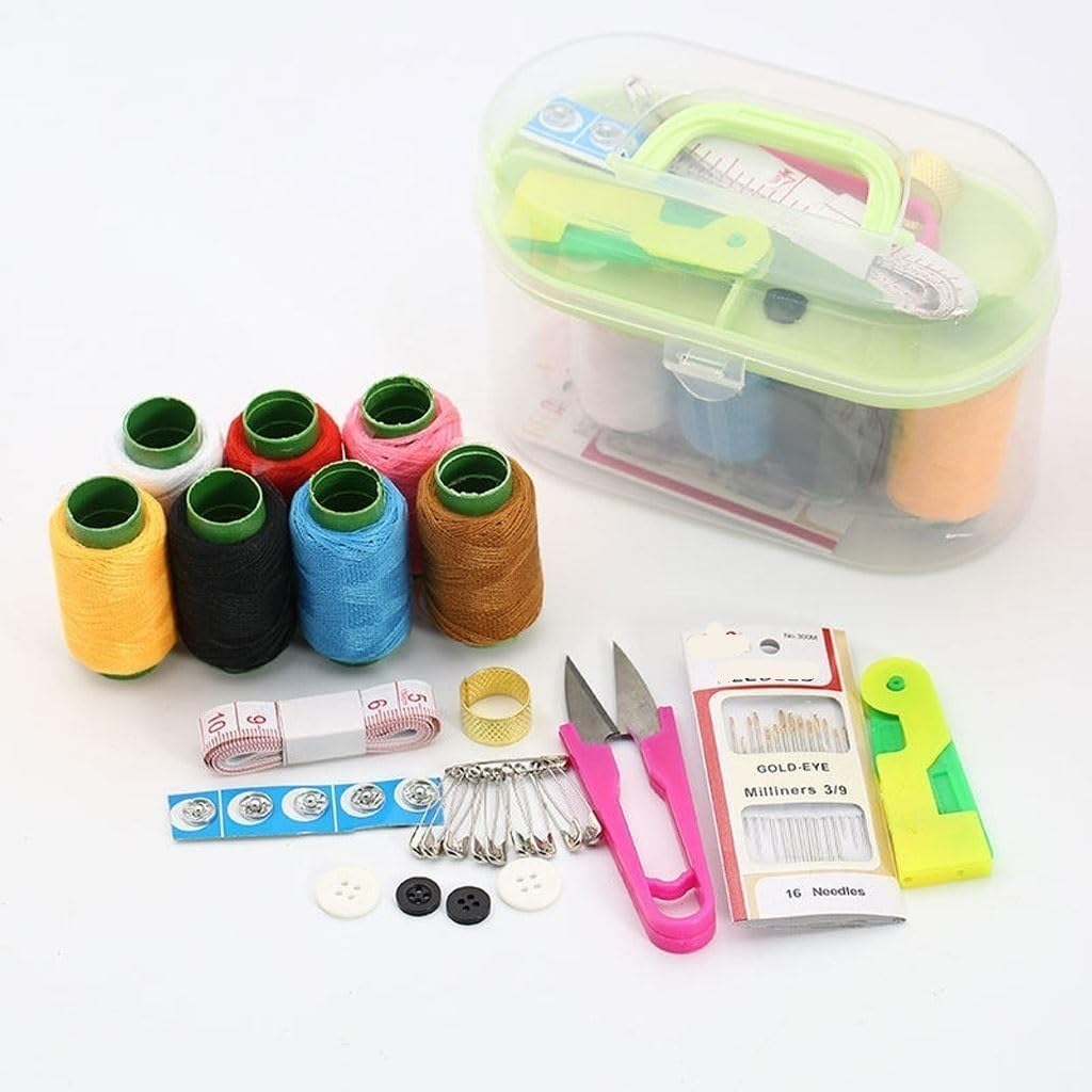 WERFOGH Household Needle Wire Box Set Multi-Function Storage Portable Plastic Hand Sewing Small Needlework