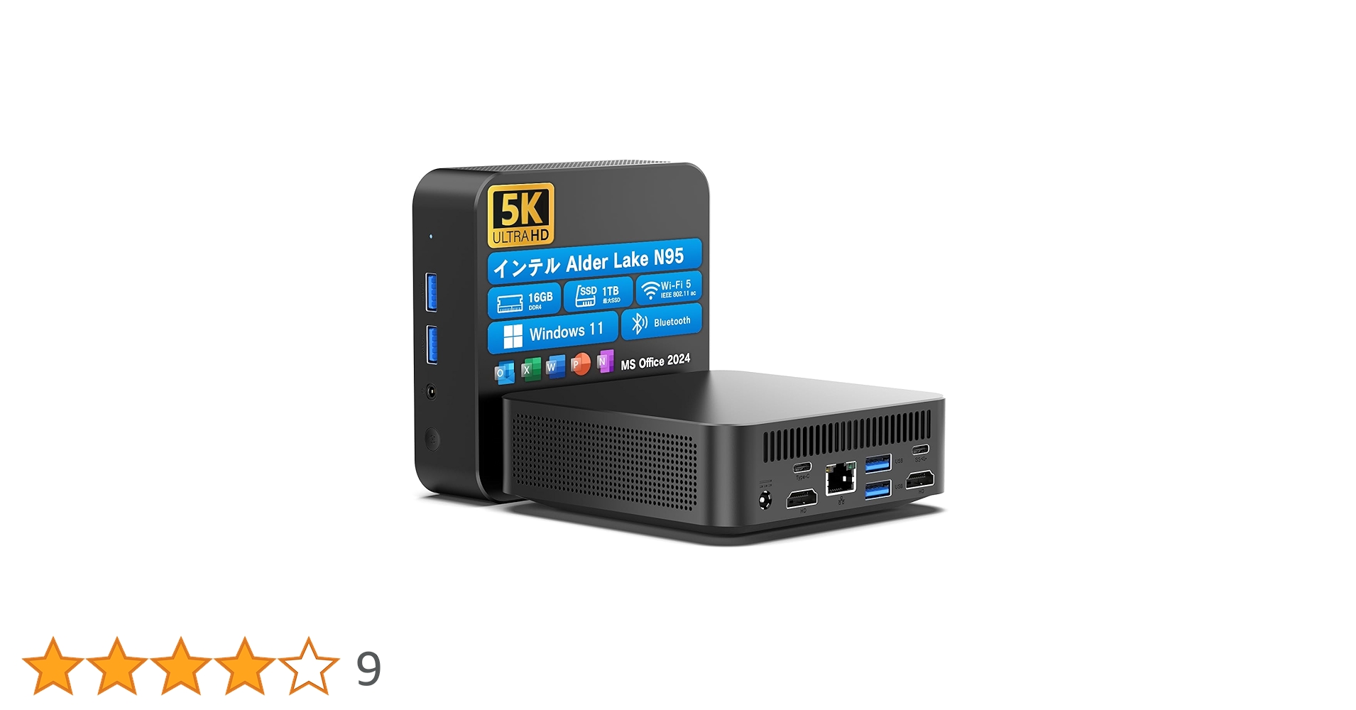 Amazon.co.jp: VETESA ミニpc n95 windows11 office2024搭載 小型pc 3