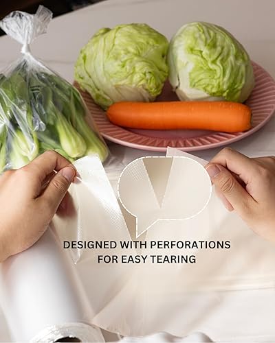 Miniatura 3 de 247 Bags  Rollo de bolsa de plástico para productos 700 bolsas pequeño y mediano sin BPA transparente alimentos verduras pan y más S- 79 x 118