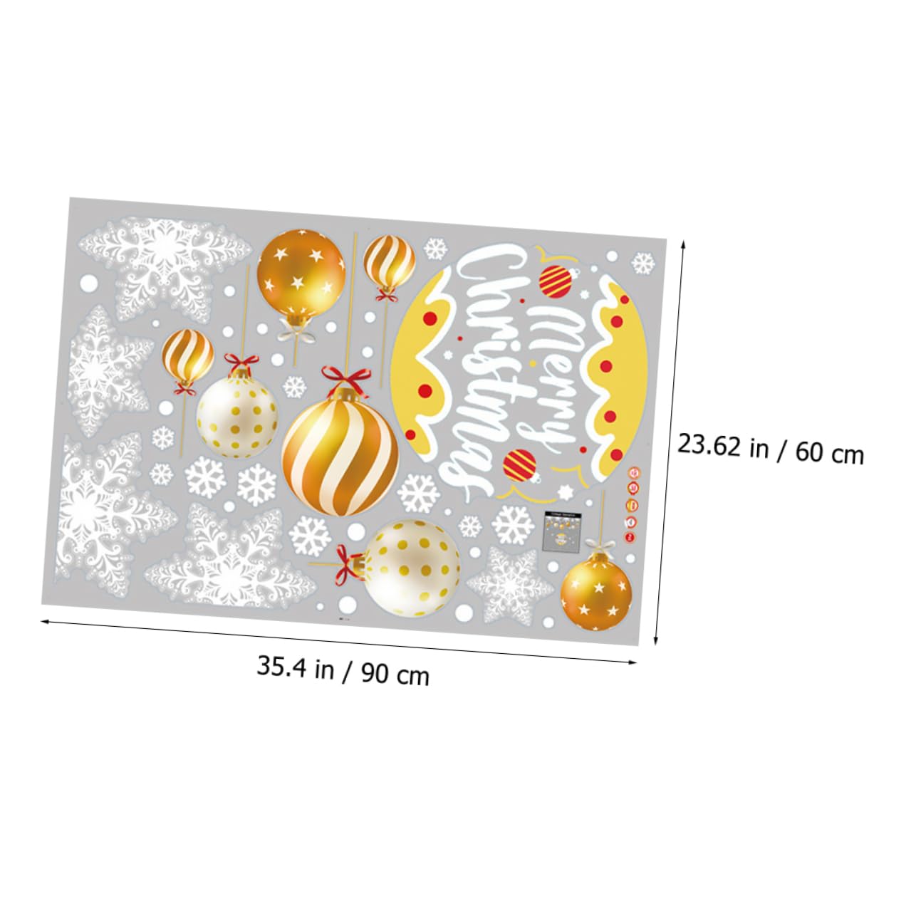 PRETYZOOM 5 Blätter Statische Weihnachtsaufkleber Urlaub Selbstklebender Aufkleber Schneeflocken-fensteraufkleber Weihnachtskugel Fenster Haftet Weihnachts-schneeflocken-aufkleber Pvc