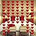 72 Red Hearts Felt Garland - NO DIY - Valentines Red Heart Hanging String Garland - Valentines Decor - Valentine Decorations - Valentines Wedding Anniversary Birthday Party Supplies