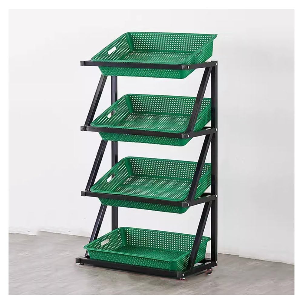 stojak ekspozycyjny, 4/5-poziomowa półka targowa(Green,65x35x120cm)