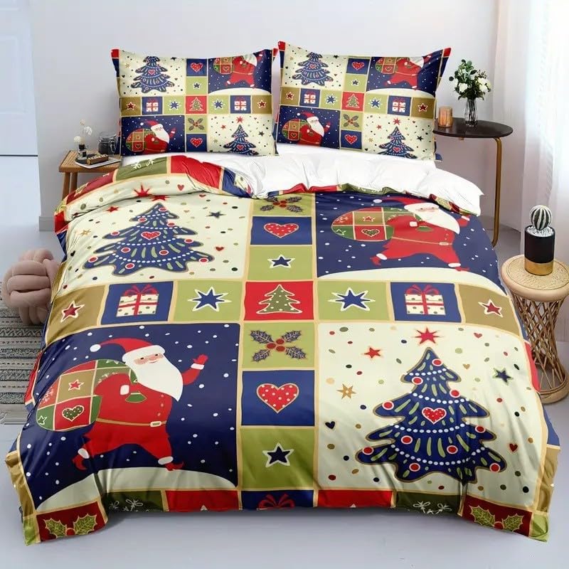 EXSANLIEAY Weihnachten Bettwäsche-Sets 220x240 Schnee Bettbezüge...