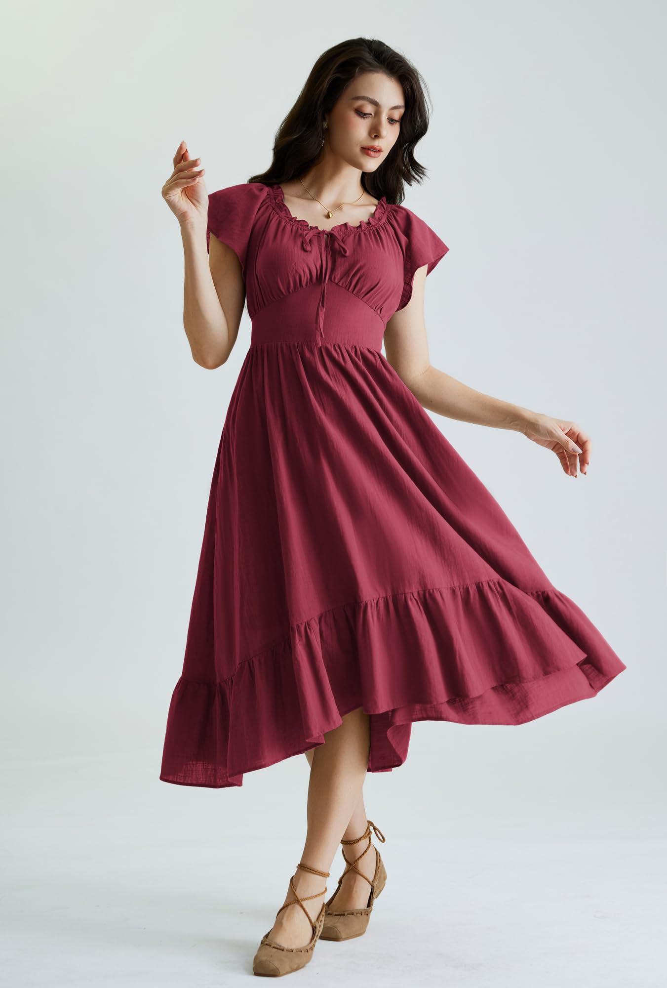 Scarlet Darkness Abito rinascimentale da donna con spalle scoperte e abiti western