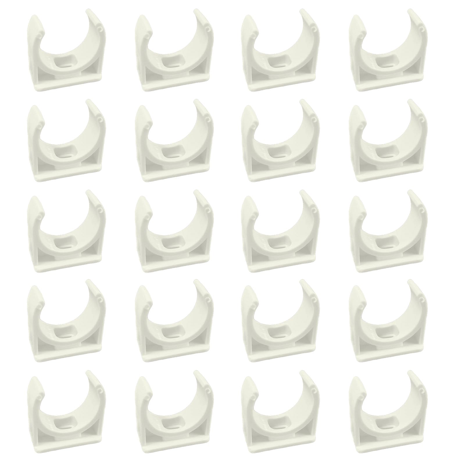 TONGIHS 20 pcs Water Pipe Clamps, U-Pipe Strap Clamps, Universal Single Pipe Clip, for securing Stainless Steel Pipes, Plastic Pipes, Rubber Hoses, Gas Pipe