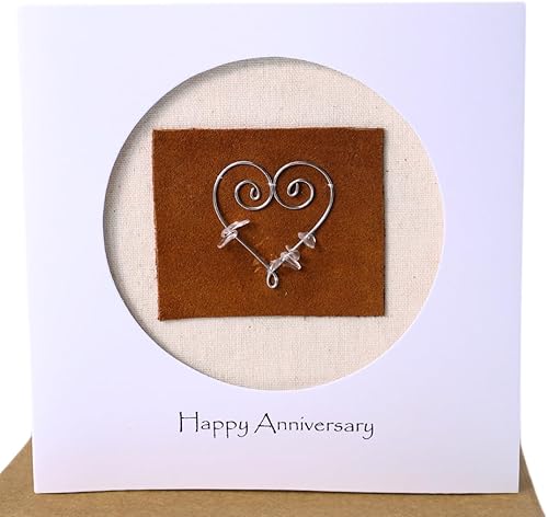Miniatura 21 de Tarjeta de Bodas de Cobre 7º Aniversario de Camellia Bees - Tarjeta de Amor de Alambre de Cobre Para Ella Él, Tarjeta Hecha a Mano para Pareja