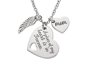 Piece of My Heart Memorial Necklace for Mom