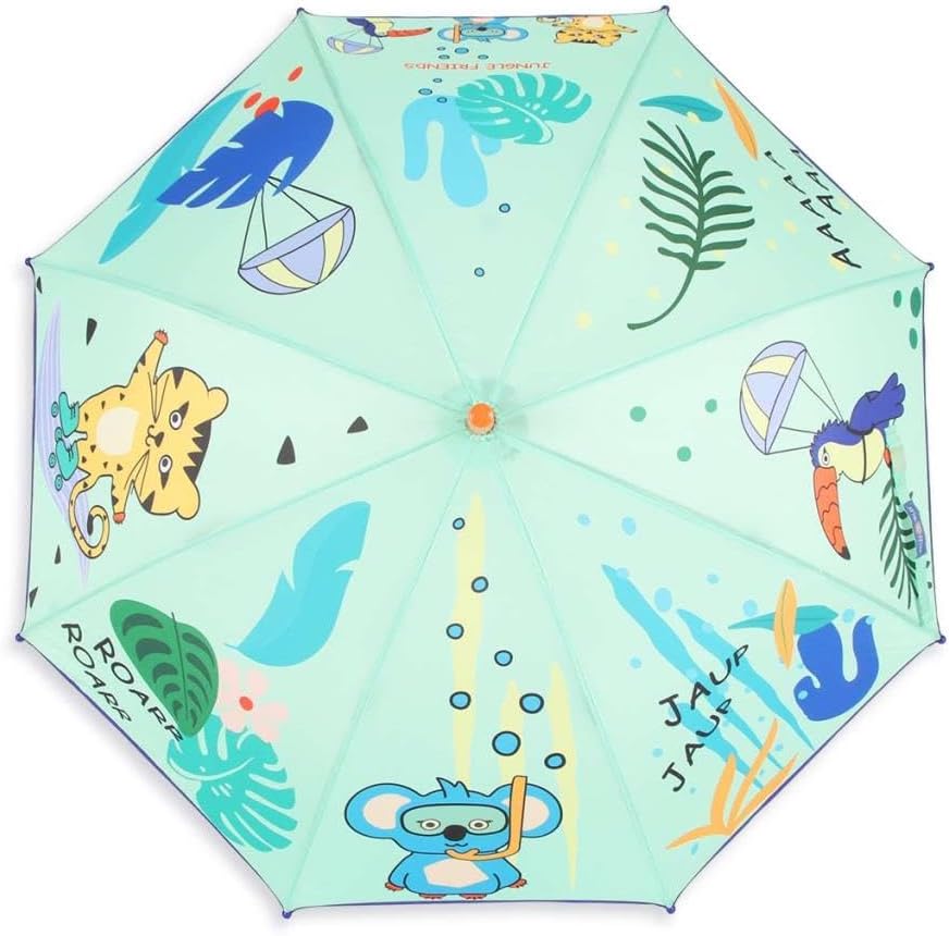 Milk&Moo Stitch Umbrella for Girls and Boys Umbrella, Toddler Umbrellas for Girls and Boy, Pongee Fabric, Lightweight, Wind Proof, Quick Dry, Safety Beads on the Edges, 33 Inch, 6-8 Years