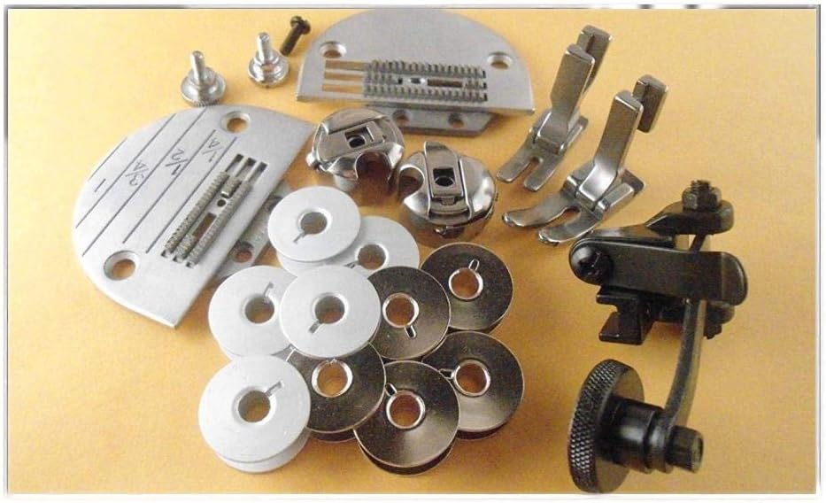 NGOSEW Bobbin Case,Roller Foot, Needle Plate for Juki DDL-8700,8500,8300,5550,Consew 230,Singerr 44,31-15