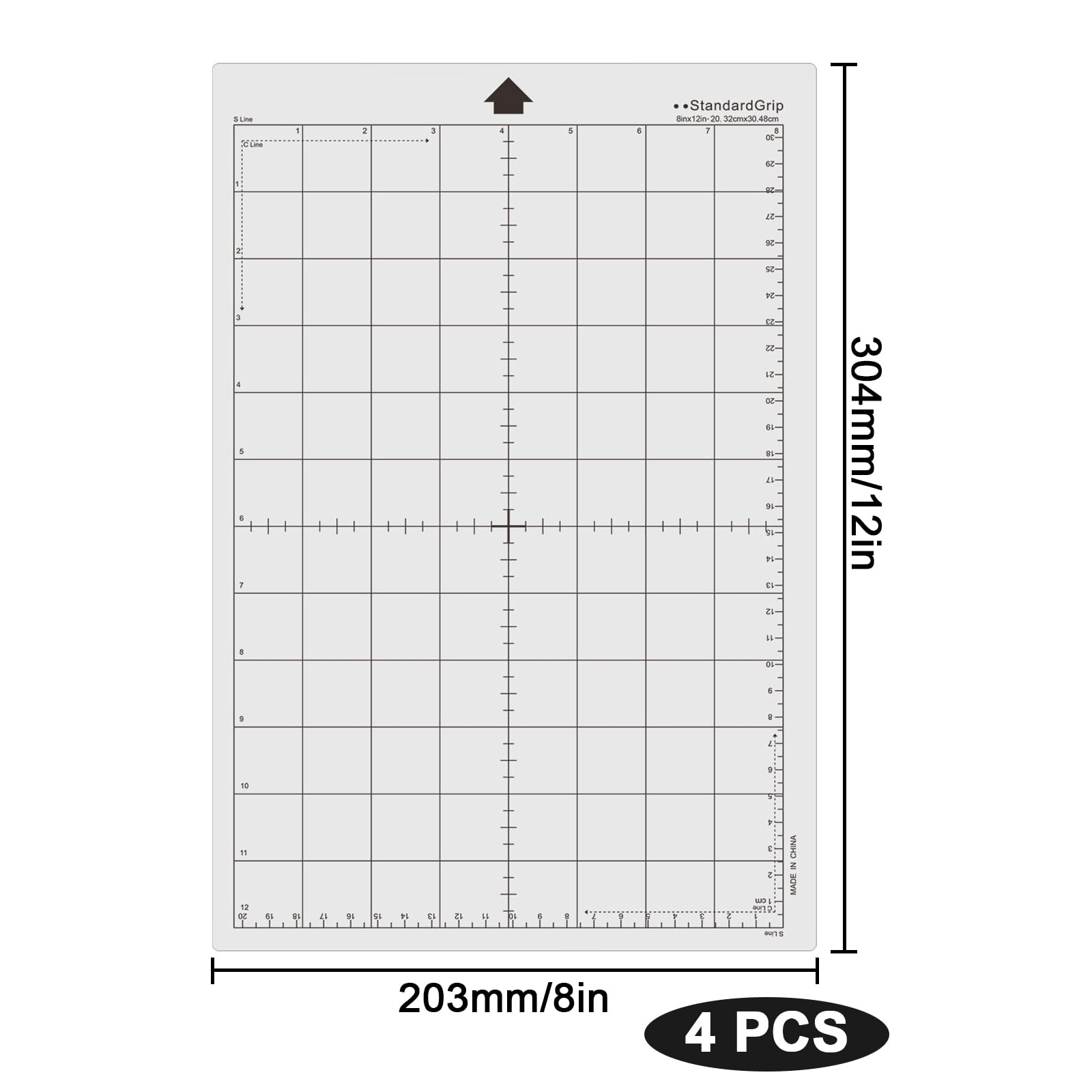 3 Tappetini Taglio Per Cricut 12x12 - Base Adesiva Trasparente Per Plotter Silhouette | Anti-scivolo