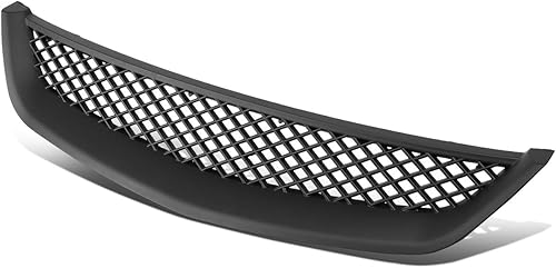 Repuesto para Honda Civic ABS plástico tipo R rejilla delantera estilo malla (negro) - 7 generación ES EM