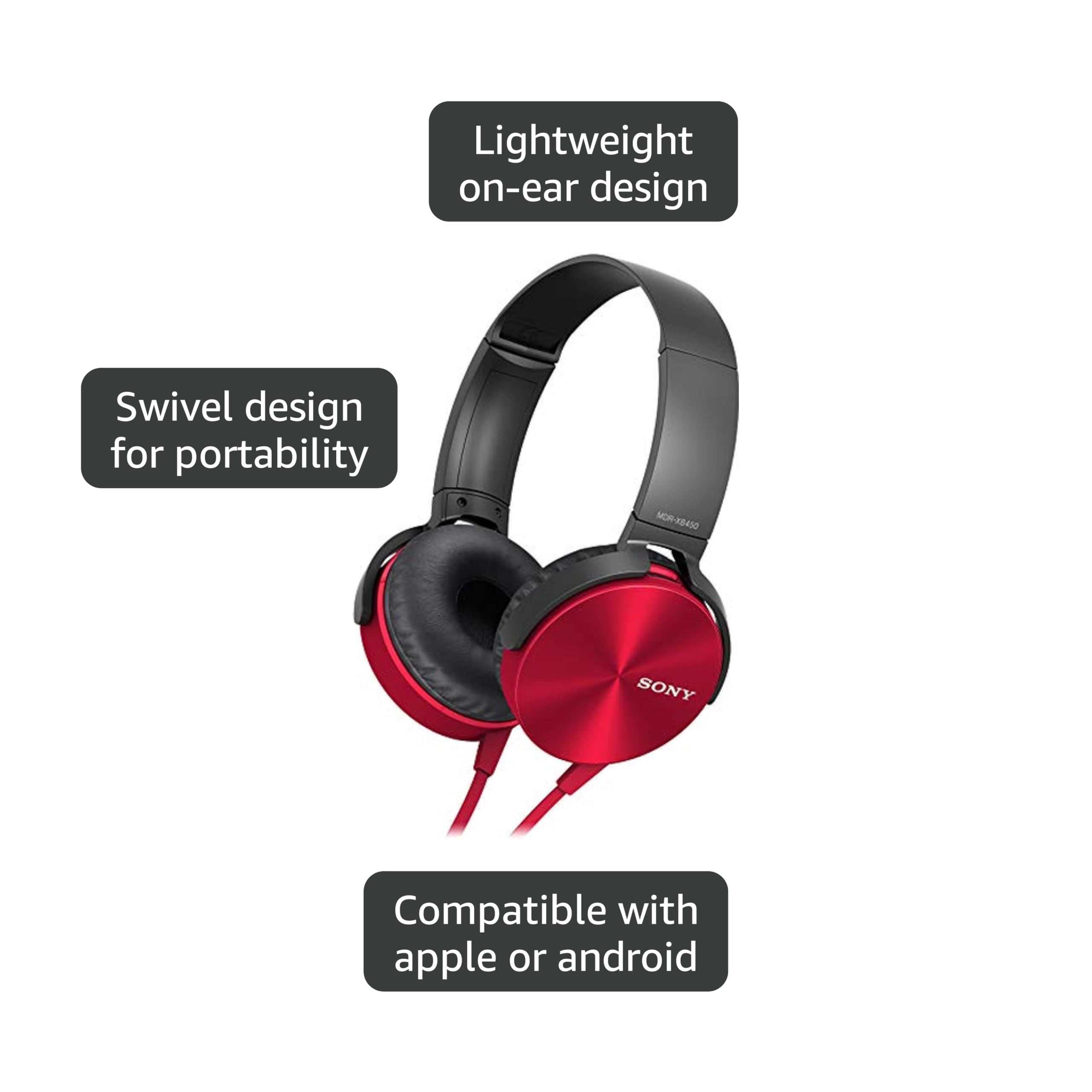 SONY MDR-XB450 EXTRA BASS ヘッドフォン Amazon.com: Sony MDR-XB450AP Extra Bass Headphone - Blue