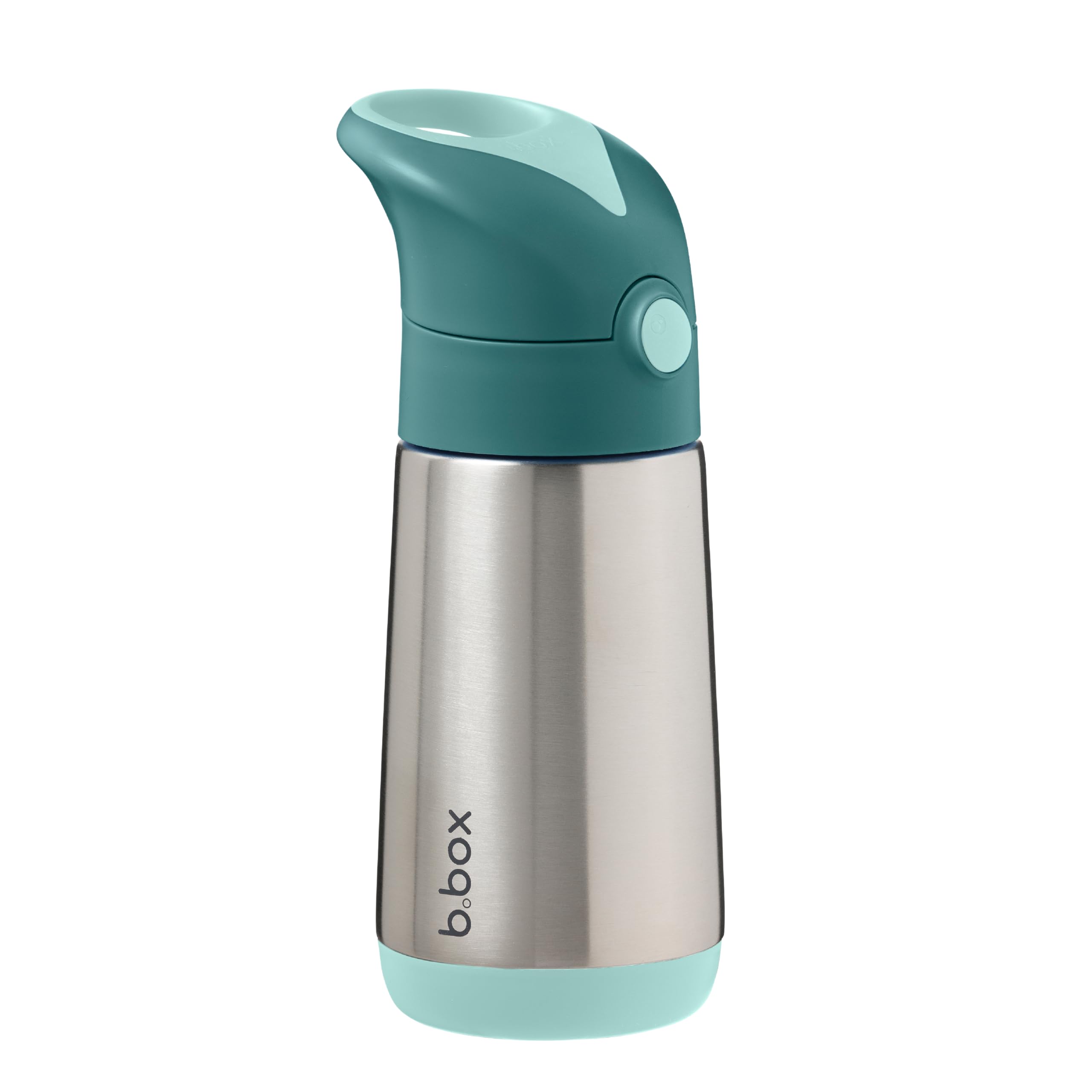 b.box Isolierte Wasser- & Trinkflasche Edelstahl (Doppelwandig) 350 ml, Emerald Forest Green