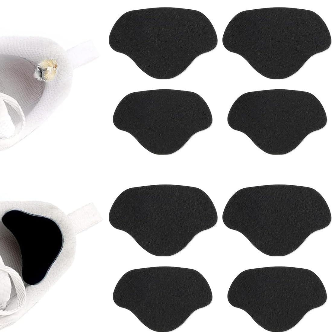 8 parches de reparación de zapatillas, parches adhesivos en el talón, reparación de agujeros de zapatillas, parche de reparación de talones, parche de prevención de agujeros, adecuado para la