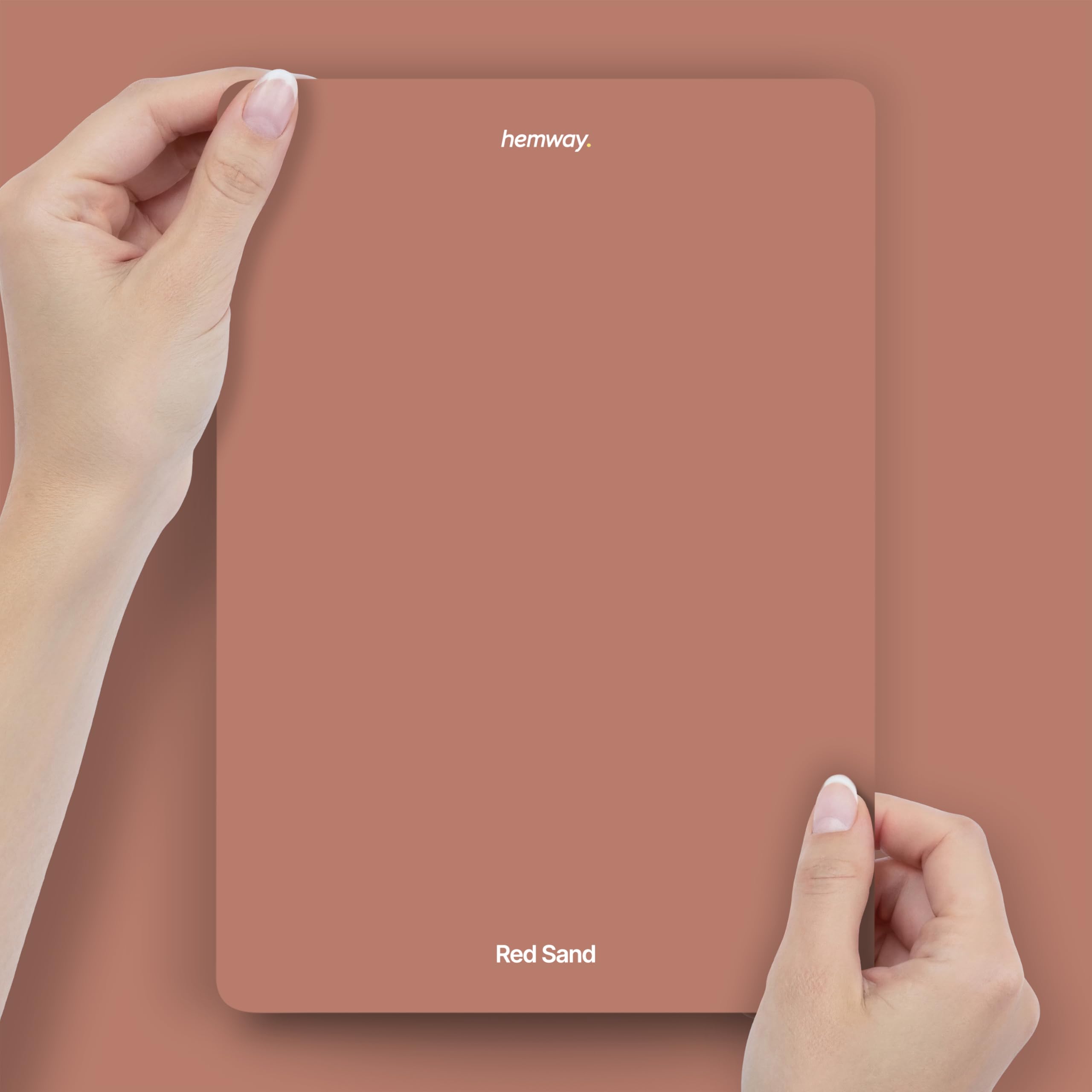 Hemway Red Sand Peel & Stick Sample Chalk Paint | A5 Accurate Colour Swatch, Mess-Free Alternative to Paint Tester Pots, Easy To Use, Eco-friendly, for Interior Furniture & Walls