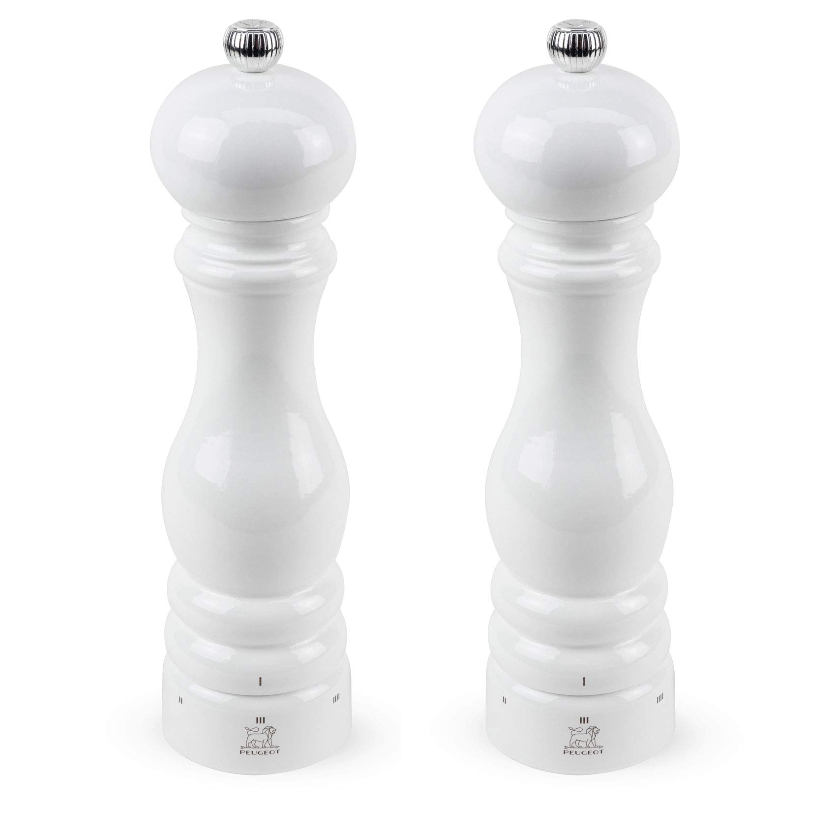Peugeot Paris U'Select 9-Inch Pepper & Salt Mill Set, White Lacquer