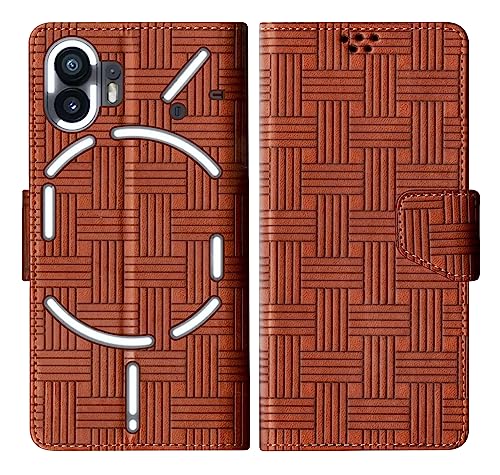 SBMS Flip Cover Back Case Cover for Nothing Phone (2) with Magnatic Closure | Inbuilt Stand | Card & Money Pocket (Mat Tan)